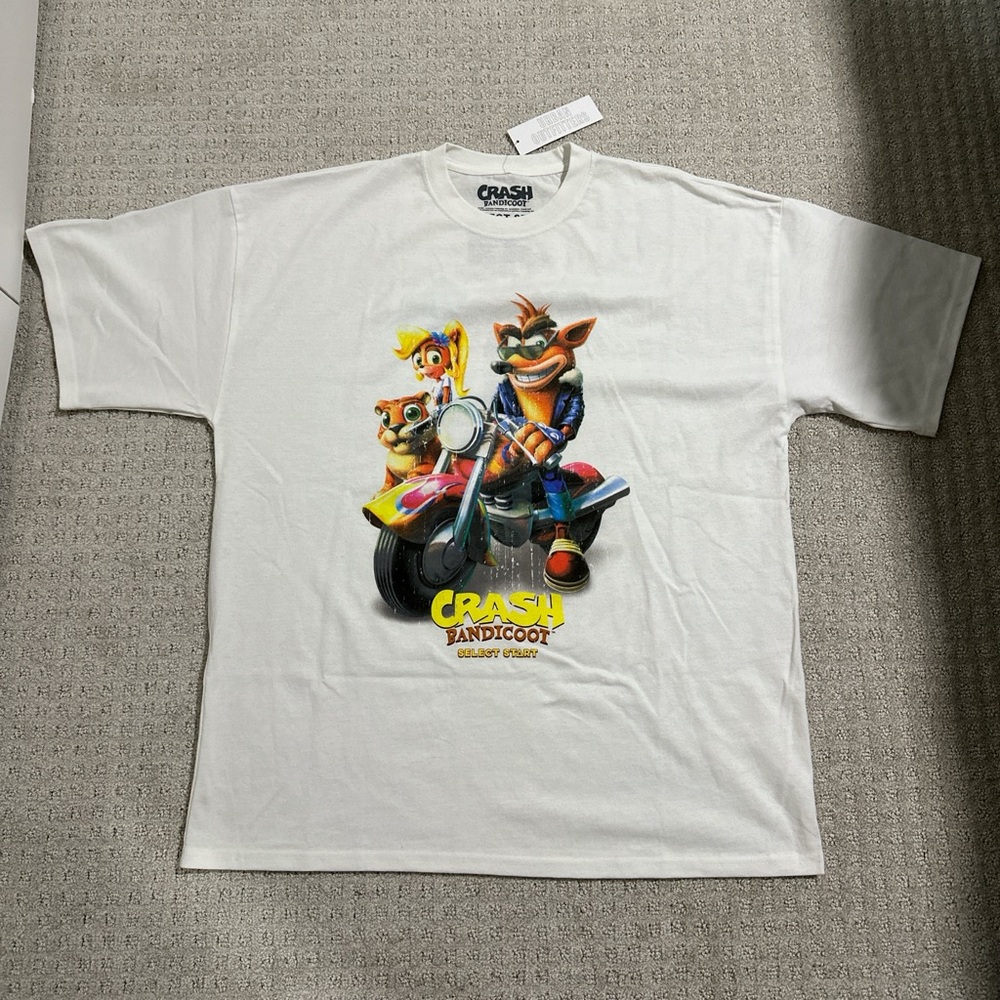 Crash bandicoot select start oversized tee - new with tags